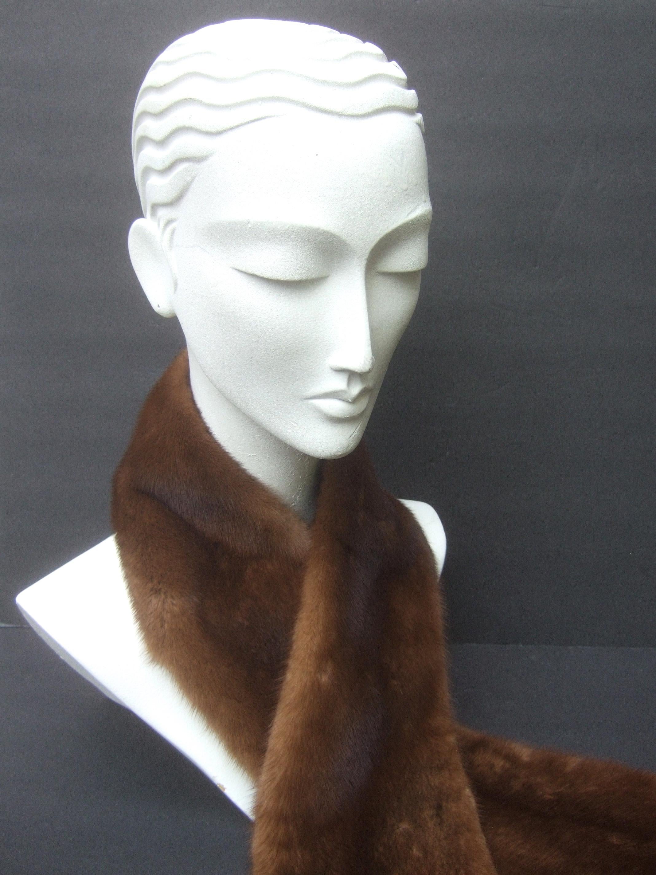 Mink Fur Plush Collar Designed by Pologeorgis from Neiman Marcus c 1990s For Sale 5