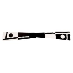 Mink Fur Scarf, Black and White, 1960s Style, Chic Scarf by Area ID, New Skins