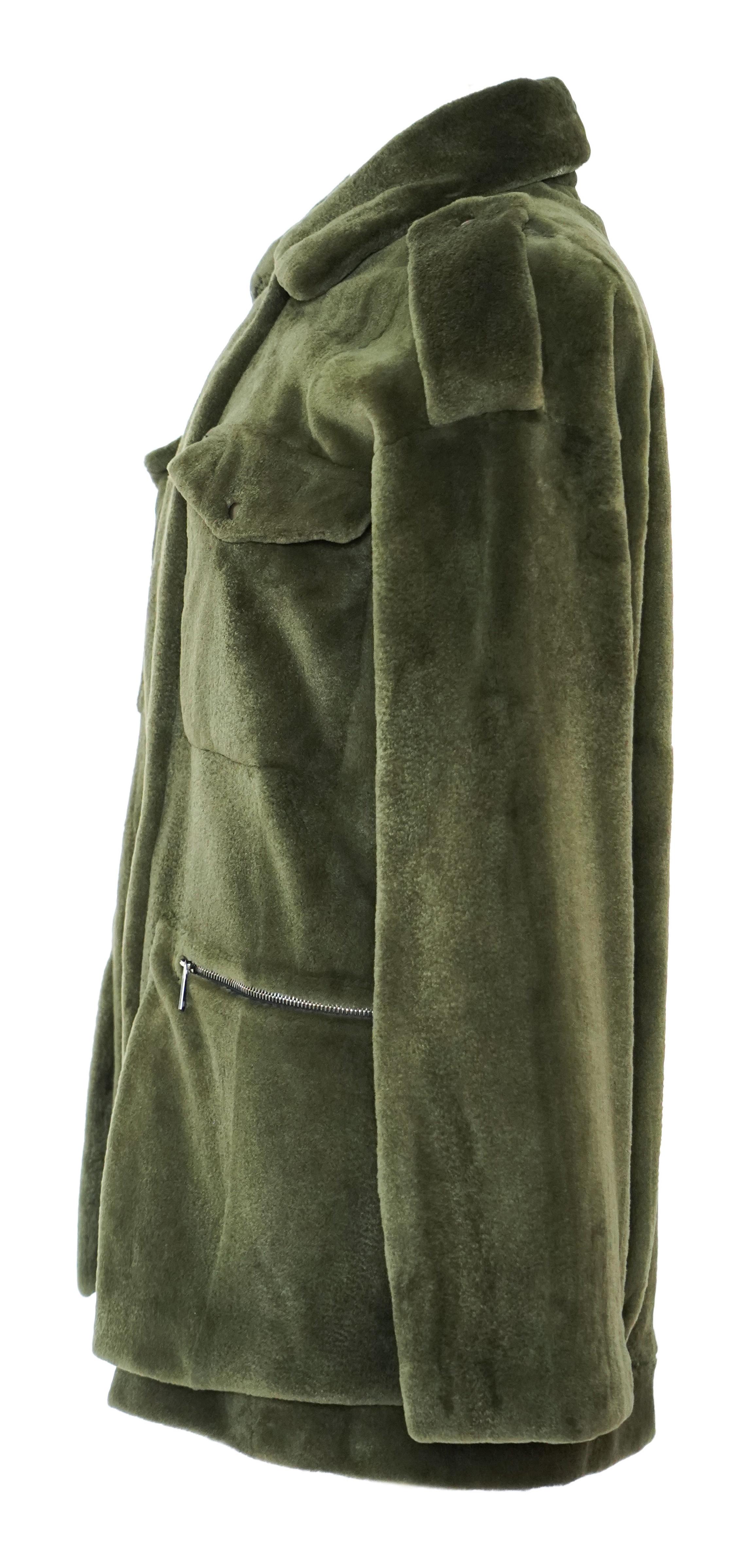 Shaved mink jacket. 100% silk detachable lining.