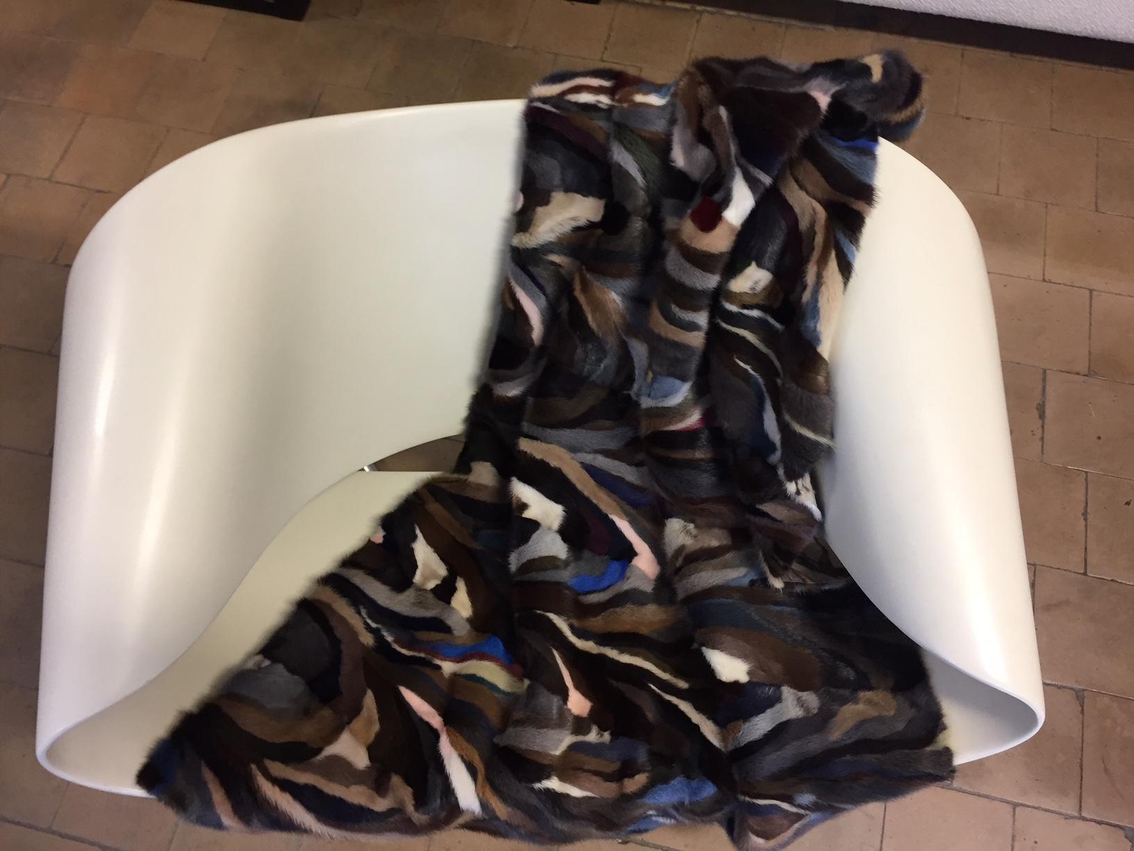 German Mink Patch Work Multicolored Throw