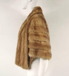 Mink Shrug Stole Shawl Vintage 1960s