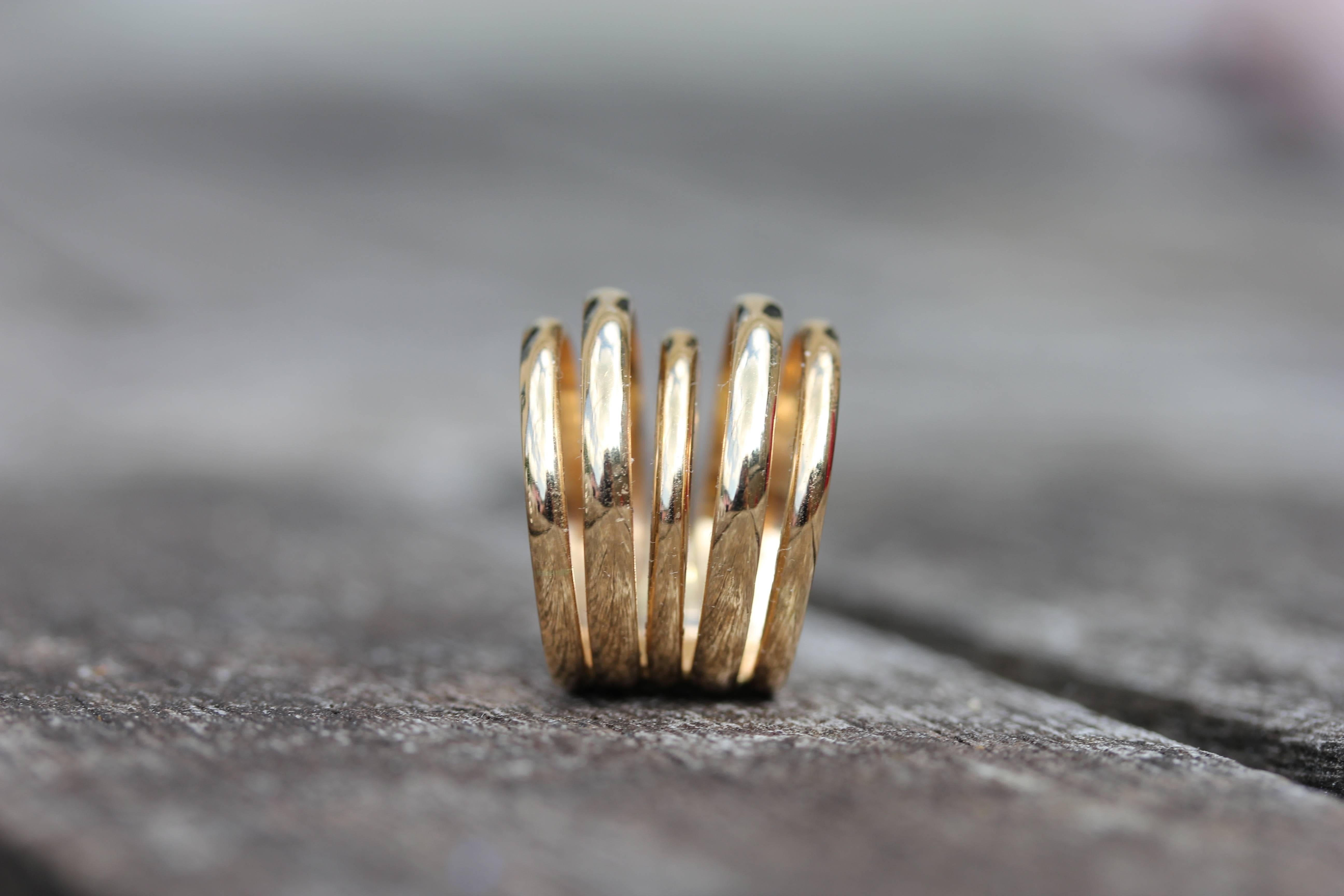 Berlin 18 Karat Yellow Gold Stack Bands Rings In New Condition For Sale In London, GB
