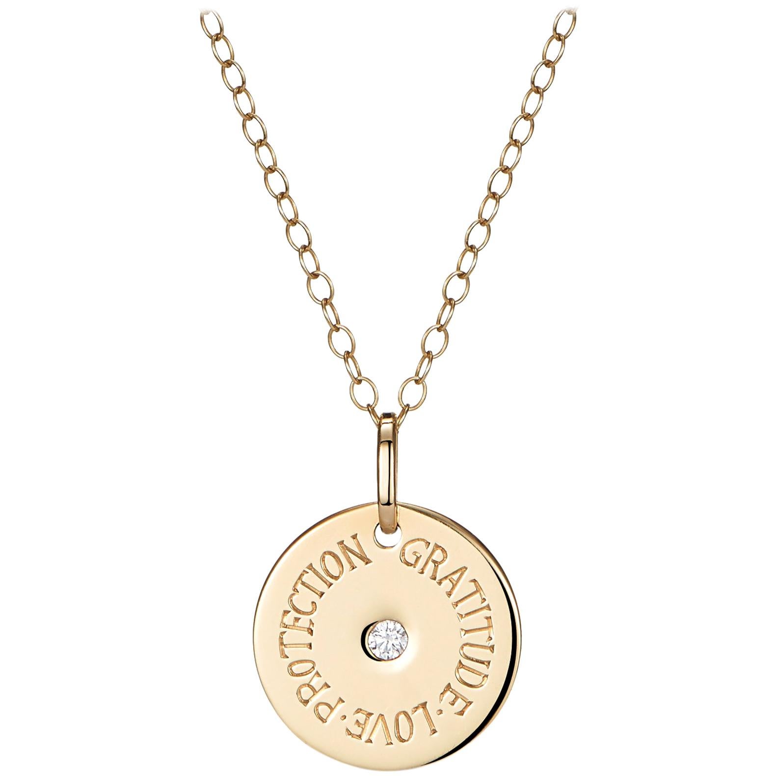 Minka Jewels, 9 Karat Gold Protection Charm Necklace 