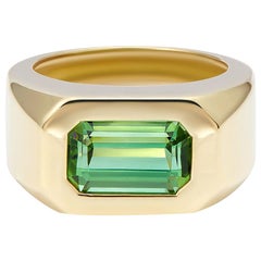 Minka Jewels, 18 Karat Yellow Gold, Green Tourmaline Ring