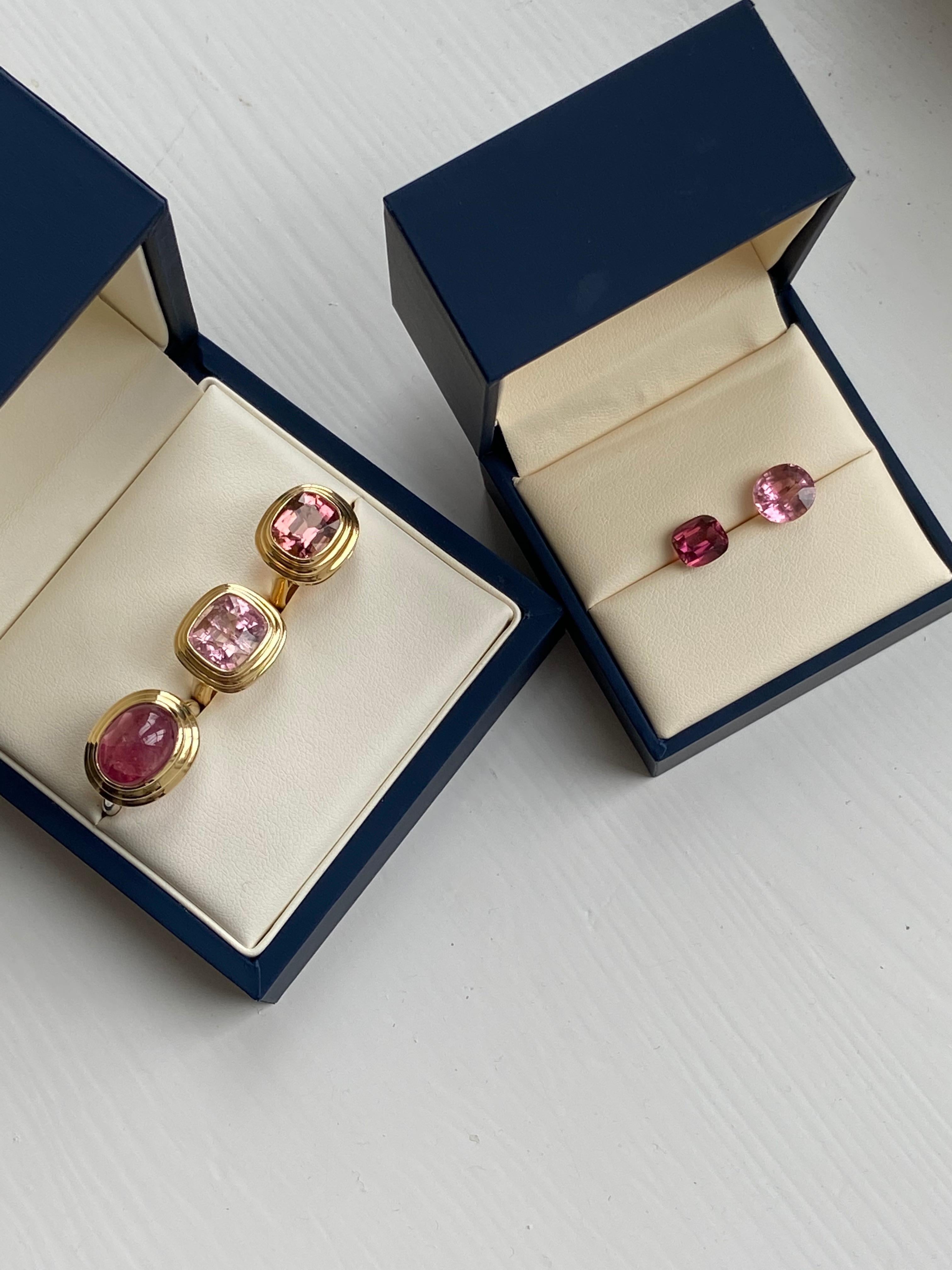 Minka Jewels, 4.80 Carat Pink Tourmaline Athena Ring in 18 Karat Yellow Gold 4
