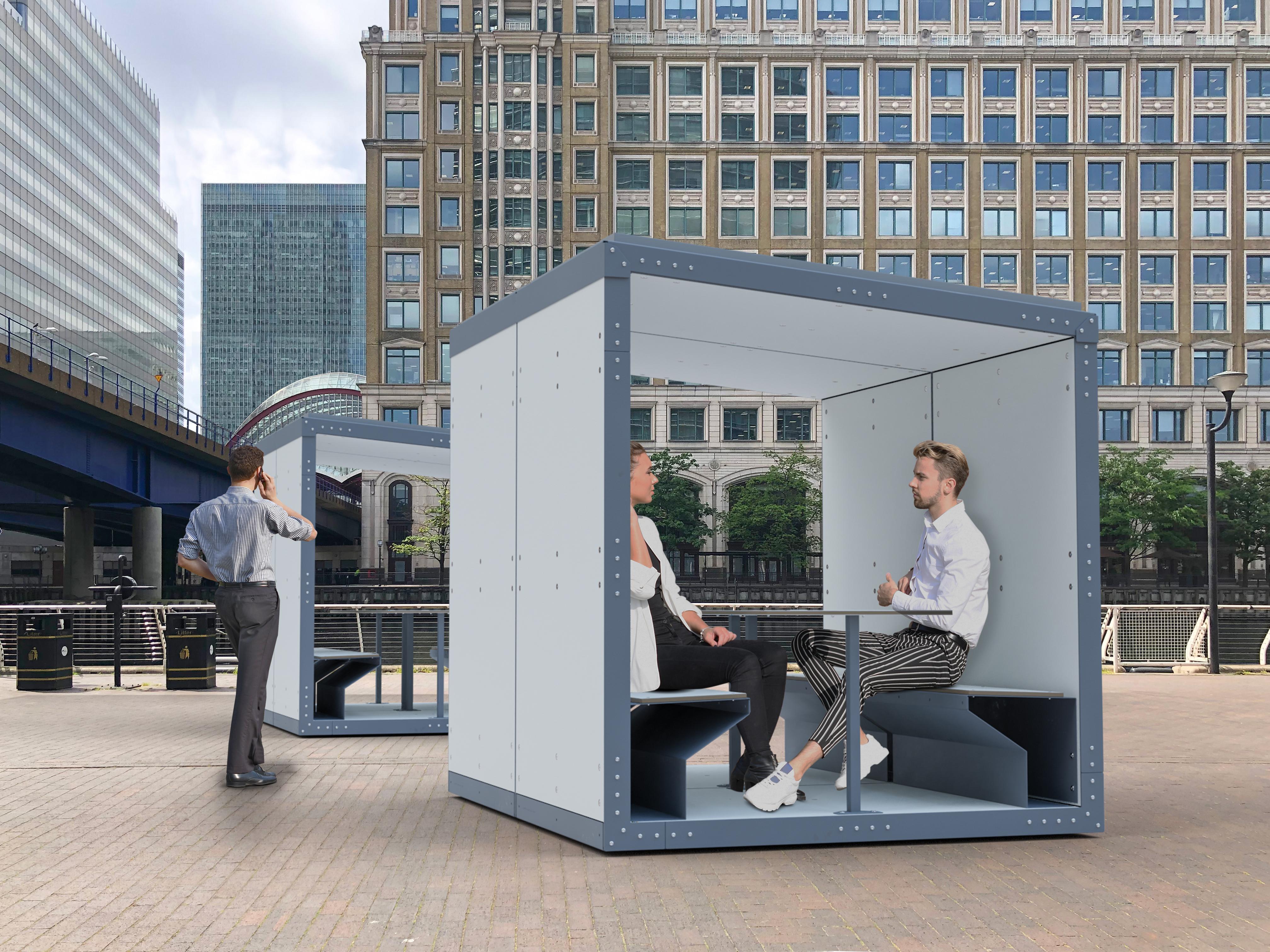 Modern, outdoor meeting pod in birch plywood, solar panels In New Condition For Sale In London, GB