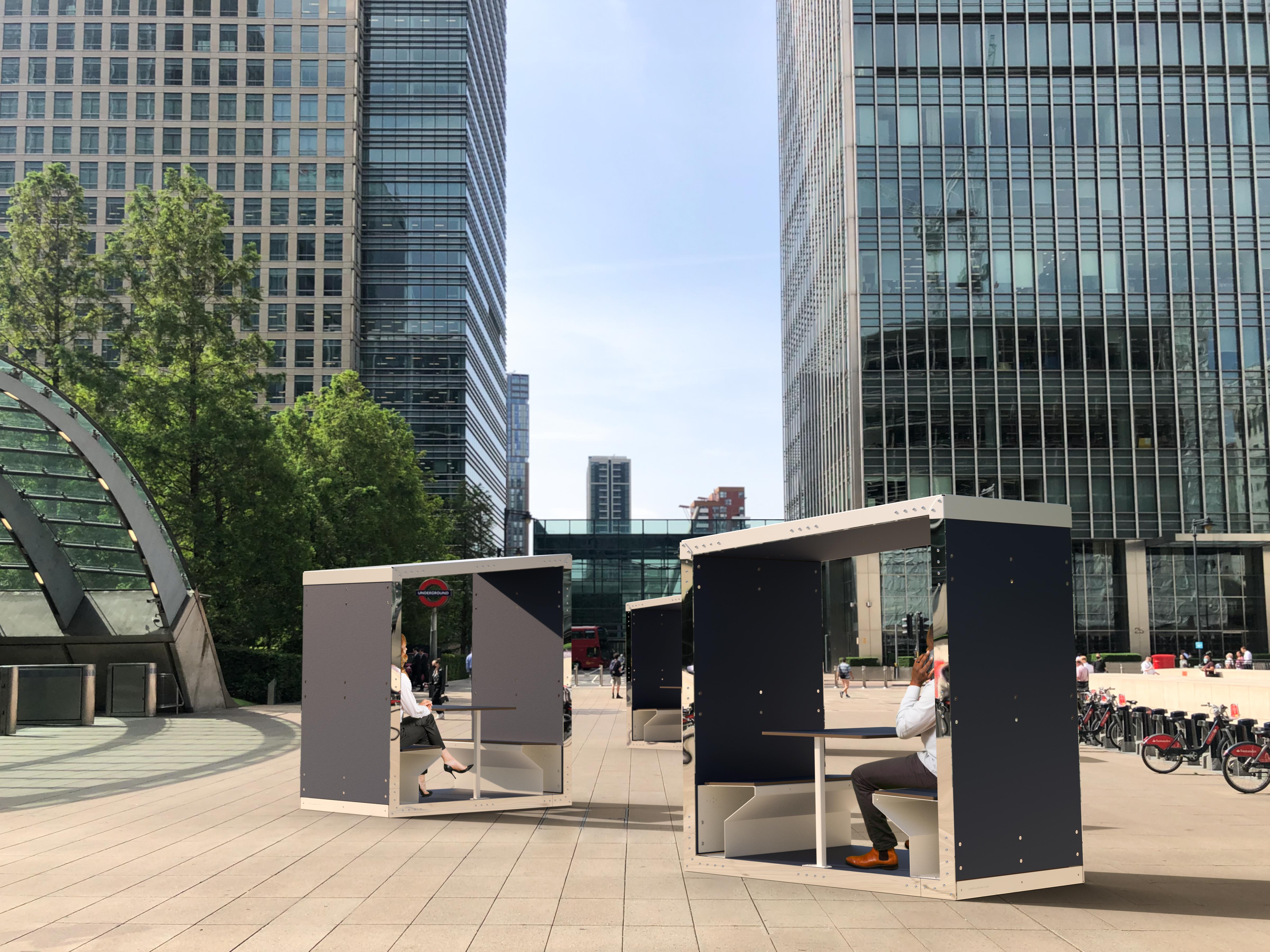 Designed for outdoor use, the Minka Solar is the natural evolution of the Japanese-inspired Minka Pod.

A sophisticated addition to any outdoor area, the Minka Solar meeting POD breaks up open spaces and provides a comfortable, contemporary go-to