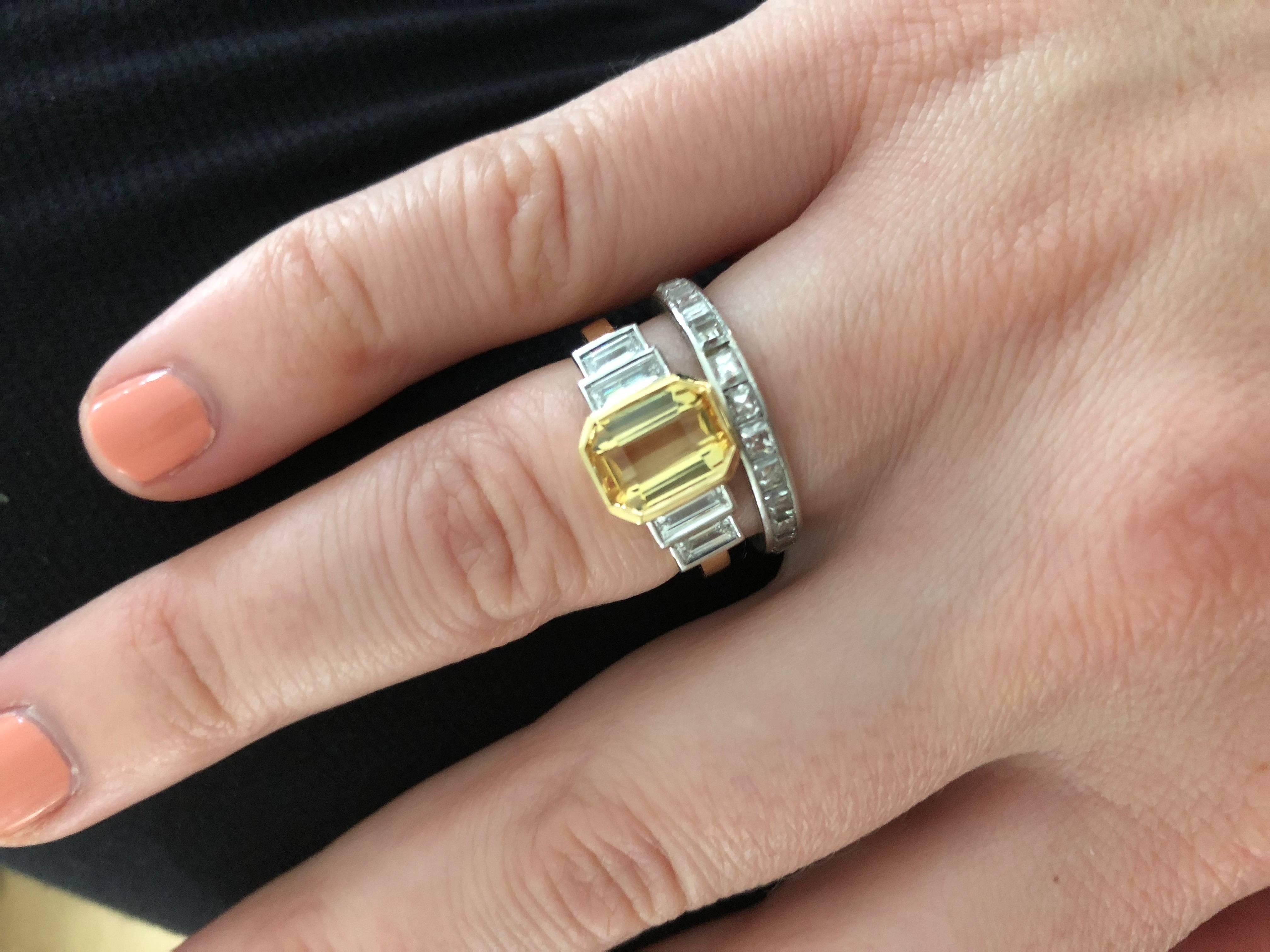 sri lankan yellow sapphire ring