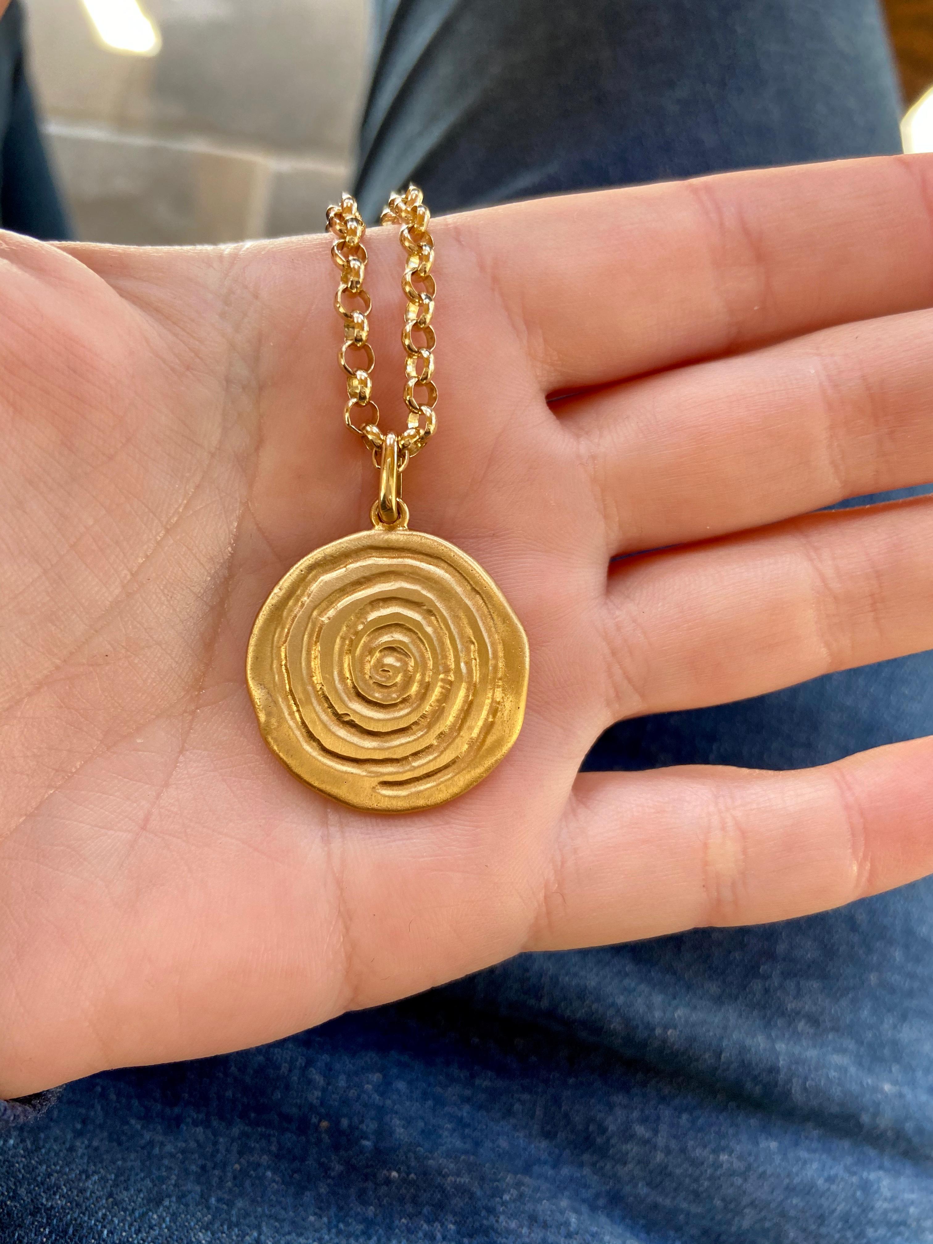 spiral gold necklace