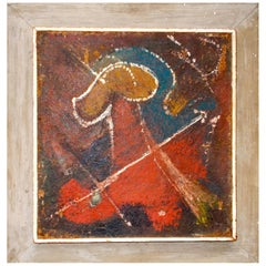 Minna Citron (1896-1911). Abstract Expressionist Oil "Gazelle" 1947