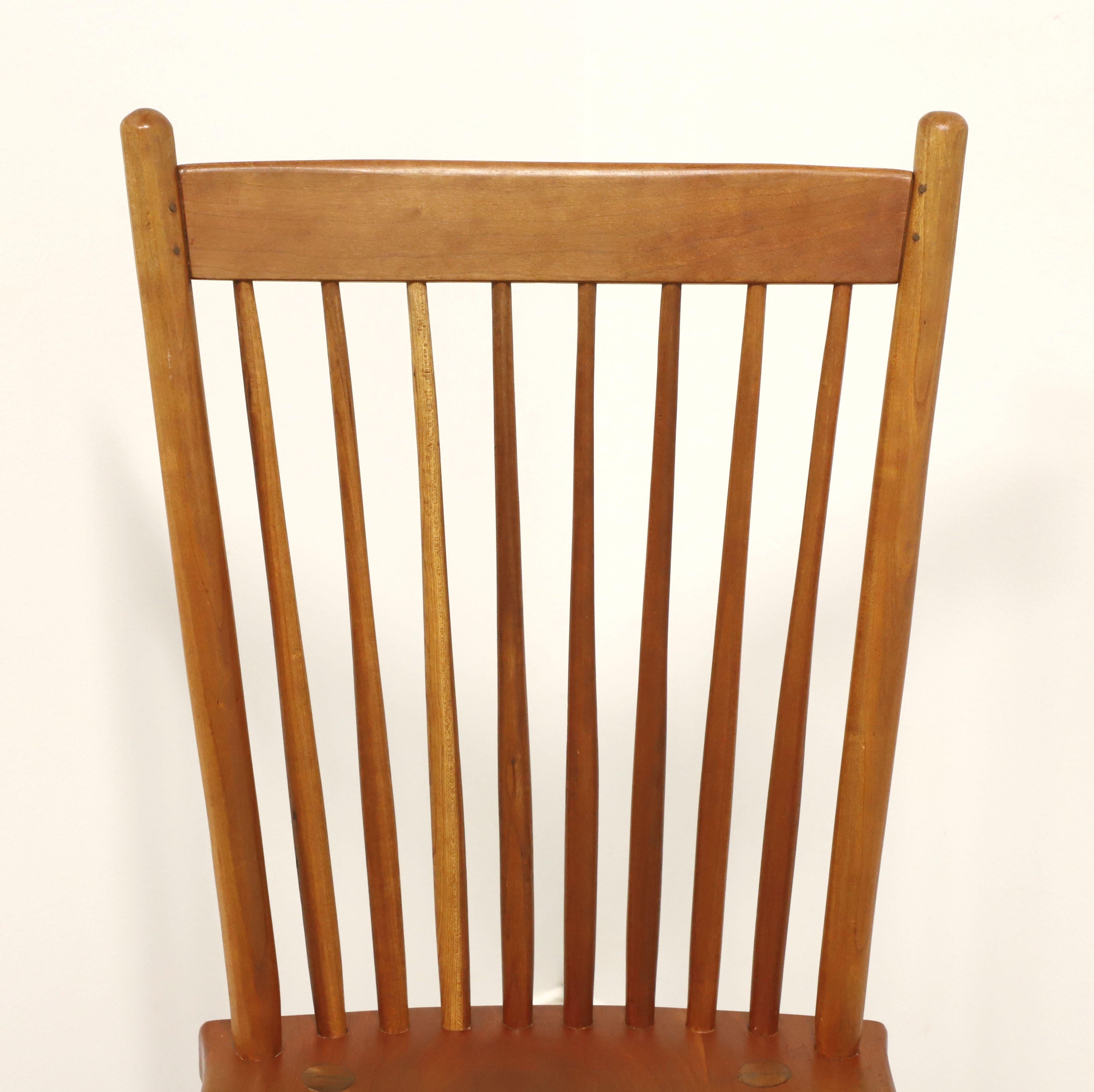 Minnesota Black Cherry Spindle Back Side Chair In Good Condition In Charlotte, NC