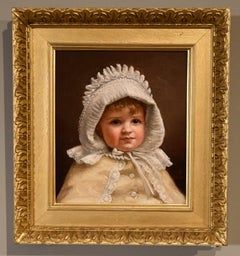 Peinture à l'huile « The New Bonnet » de Minnie Agnes Cohen