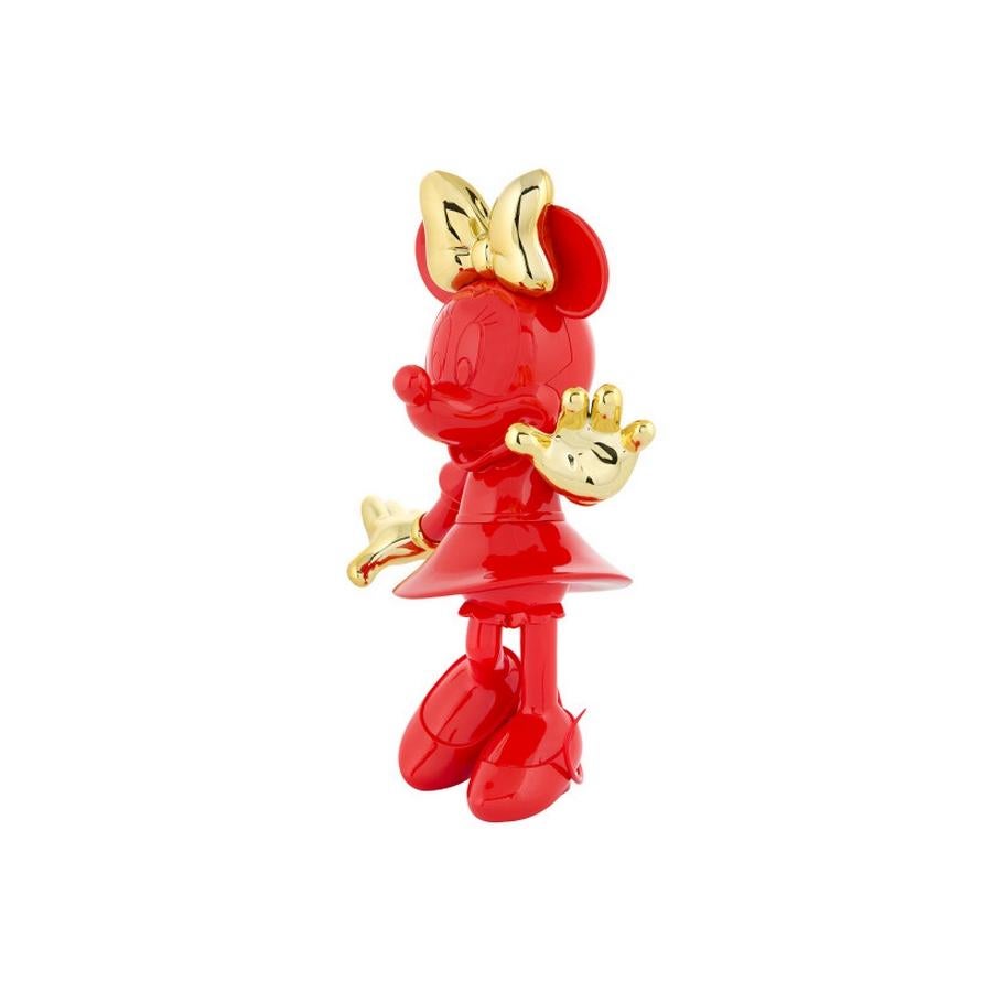 French In Stock in Los Angeles, Minnie Mouse Red / Gold, Pop Sculpture Figurine