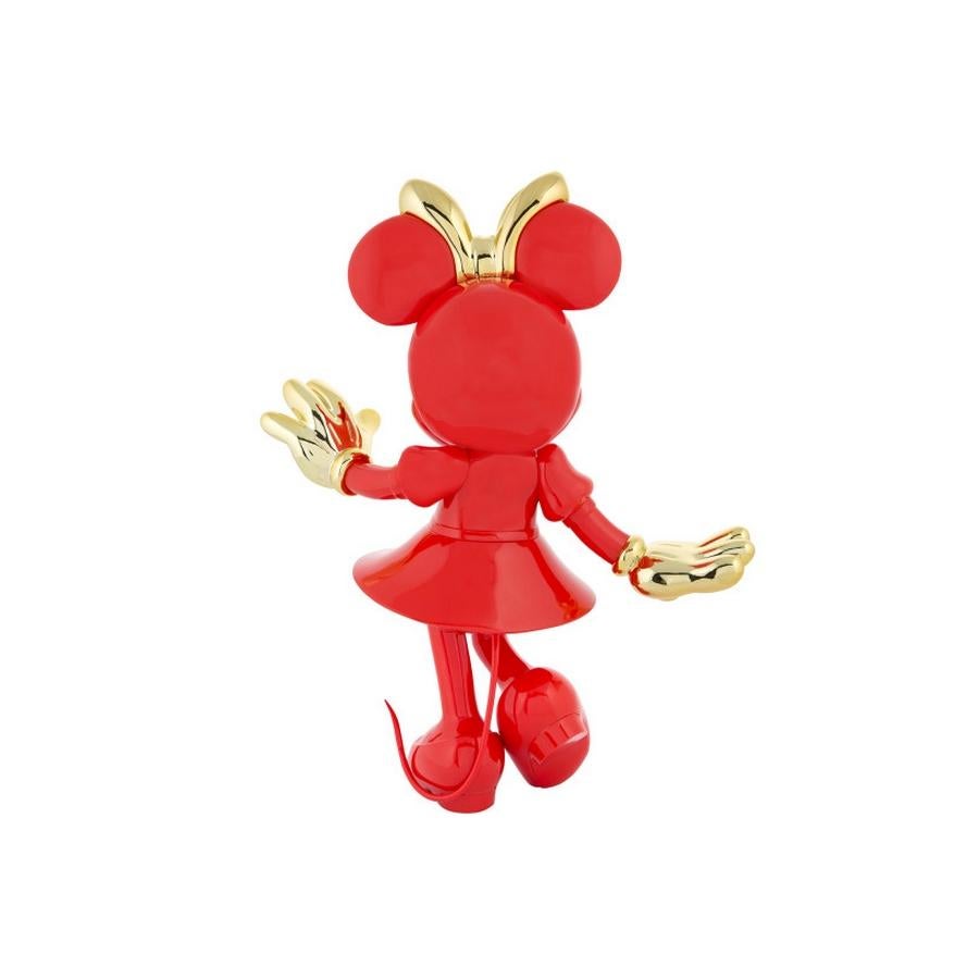 In Stock in Los Angeles, Minnie Mouse Red / Gold, Pop Sculpture Figurine In New Condition In Beverly Hills, CA