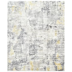Minnie, Contemporary Abstract Handmade Area Rug, Mustard
