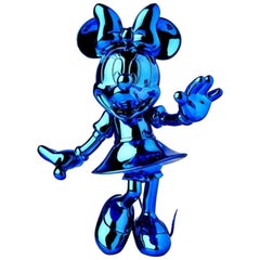 Minnie Mouse Blue Metallic, Pop Sculpture Figurine