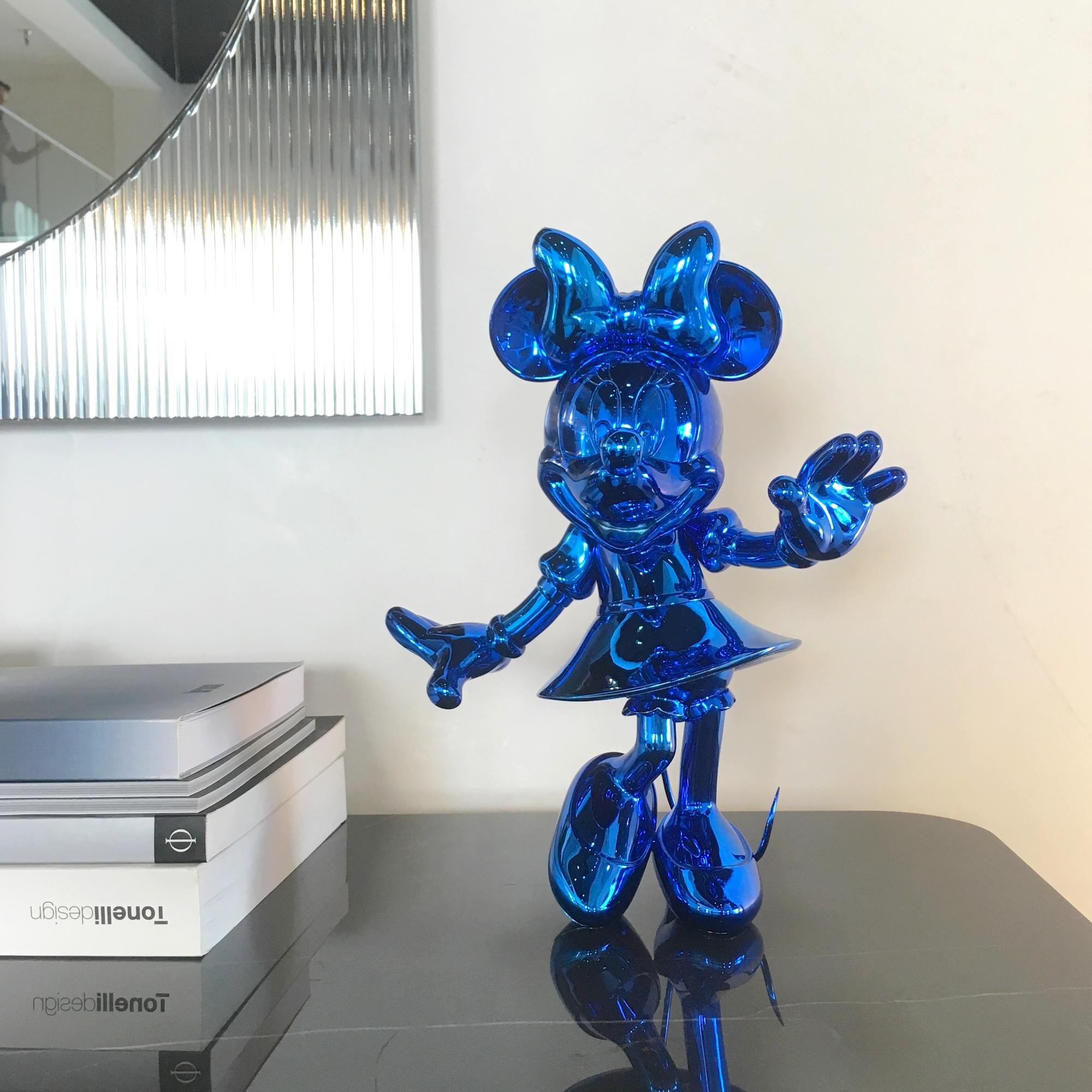 Minnie Mouse Blue Metallic, Pop Sculpture Figurine In New Condition In Beverly Hills, CA