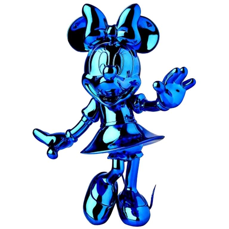 Minnie Mouse Blue Metallic, Pop Sculpture Figurine