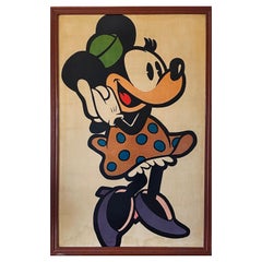Vintage Minnie Mouse framed poster, France 1960s
