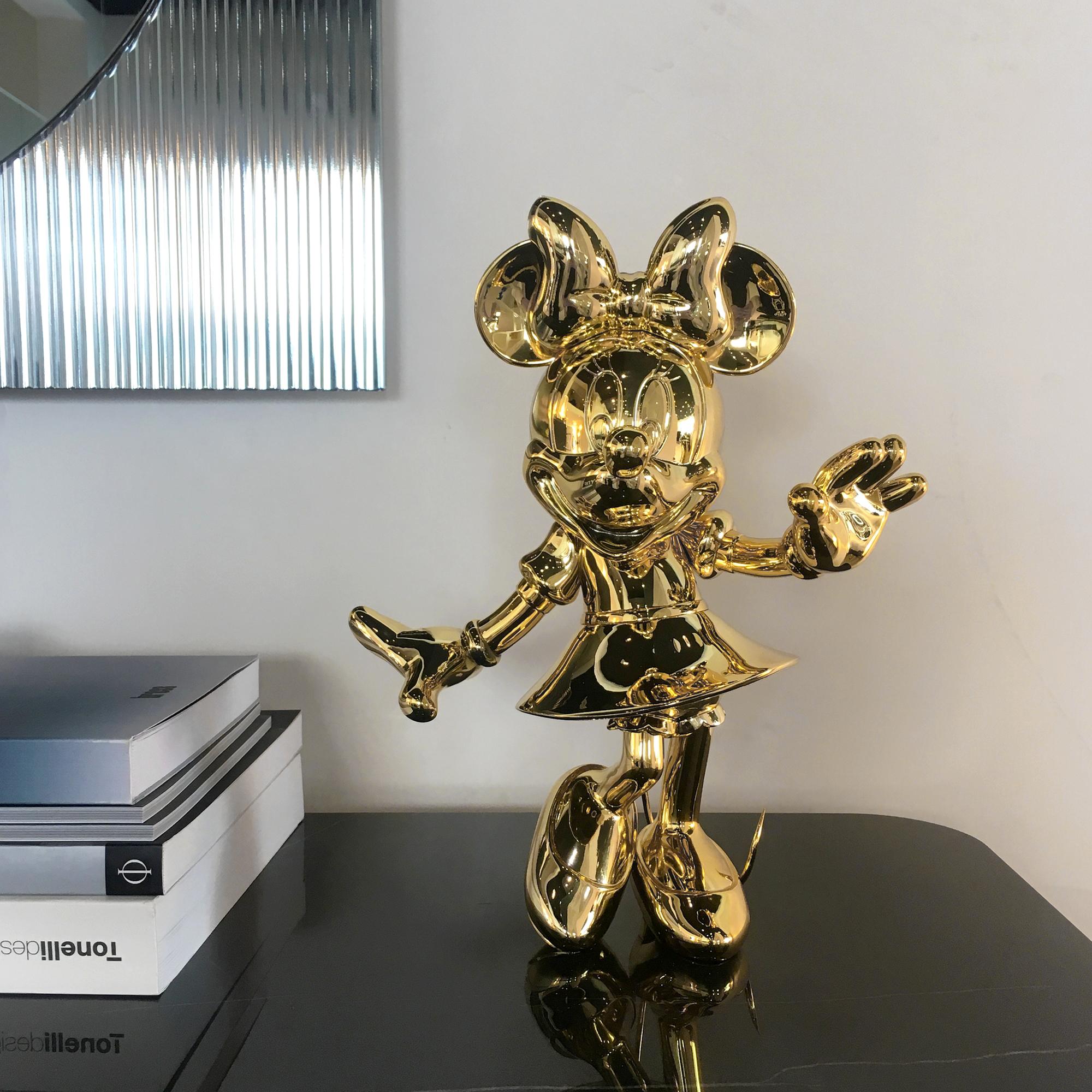 French In Stock in Los Angeles, Minnie Mouse Gold Metallic, Pop Sculpture Figurine