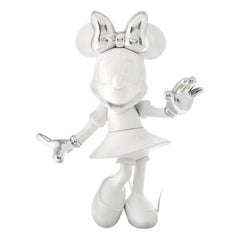 In Stock in Los Angeles, Minnie Mouse White / Silver, Pop Sculpture Figurine