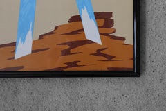 Color Serigraph by Mino Ceretti, Framed, Mid-Century Modern, 1988