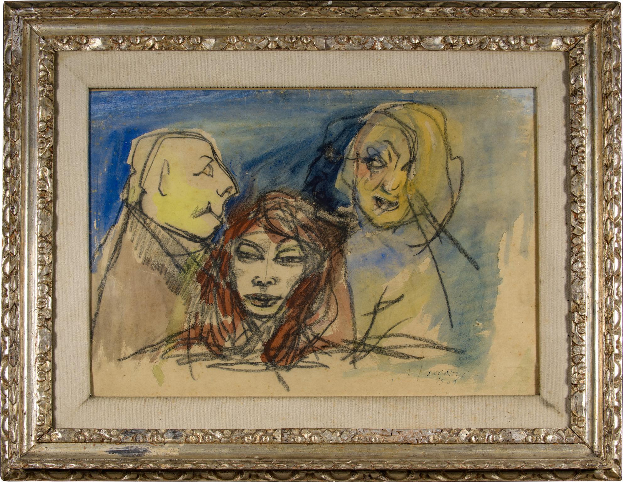 1960s Italian Signed Dated and Autenticated Painting For Sale 2