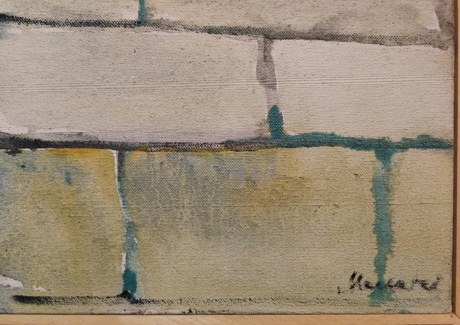 Dipinto espressionista toscano del XX secolo olio su tela - Interior Painting Brown di  Mino Maccari