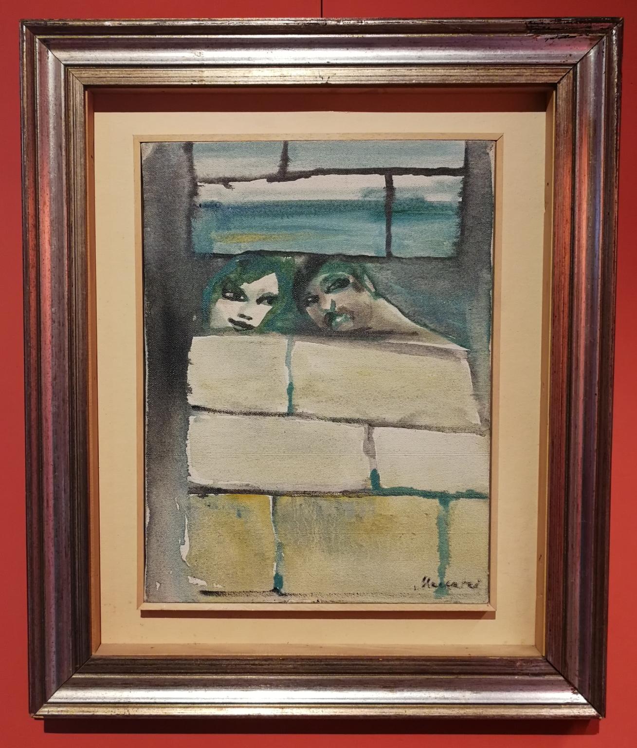 20th century Tuscan expressionist oil on canvas painting