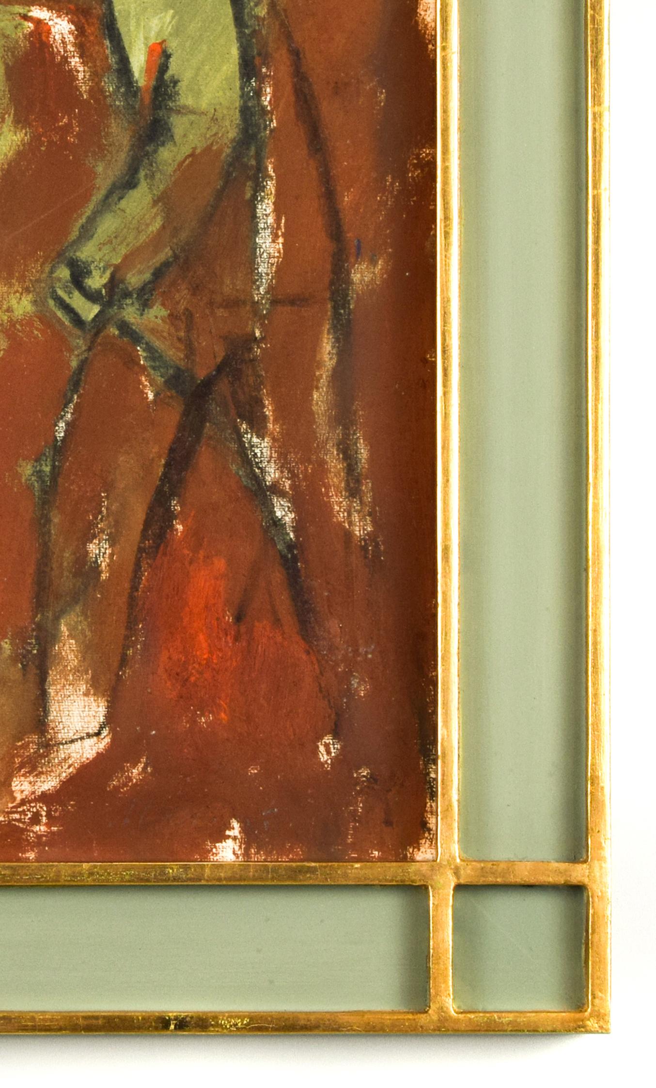 El soldado - Témpera original de M. Maccari - Años 50 - Painting Contemporáneo de  Mino Maccari