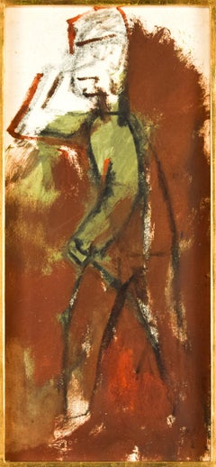 El soldado - Témpera original de M. Maccari - Años 50