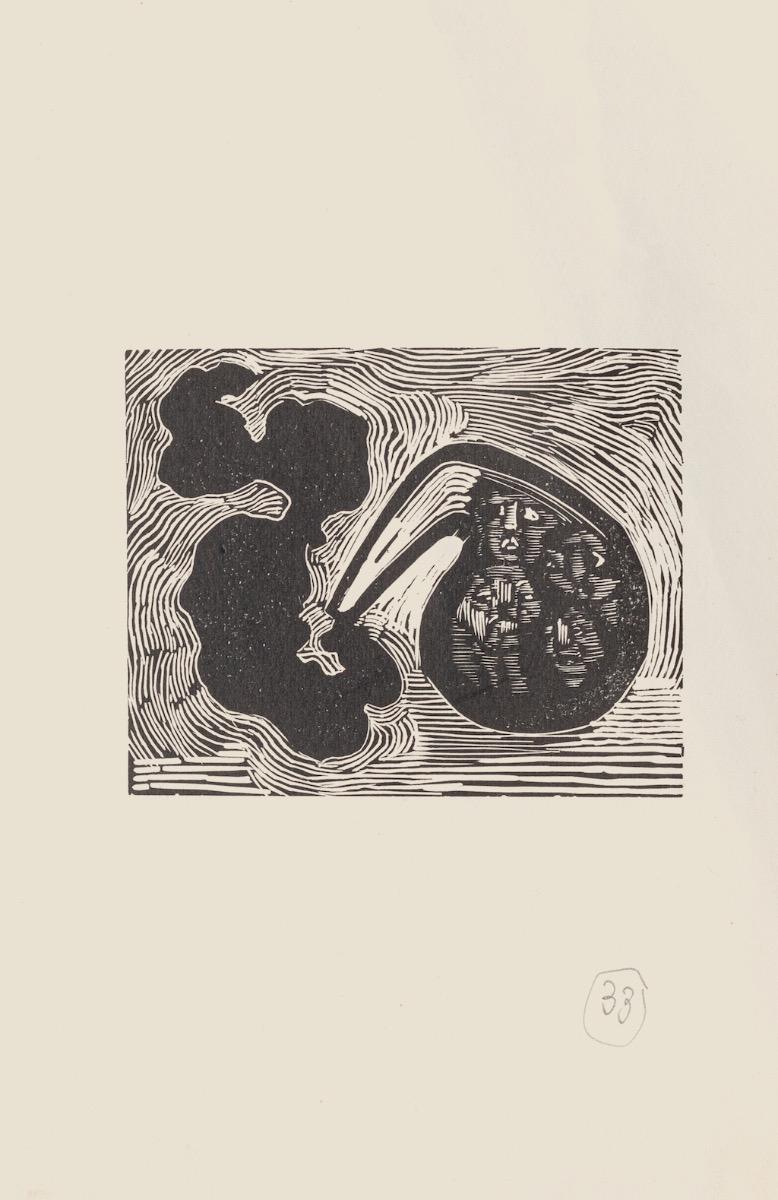 Dreamy is an original modern artwork realized in the Mid-20th Century by the Italian artist Mino Maccari (Siena, 1898 - Rome, 1989).

Original woodcut on paper. Very good conditions.

Mino Maccari (Siena, 1898 – Rome, 1989). Maccari was a popular