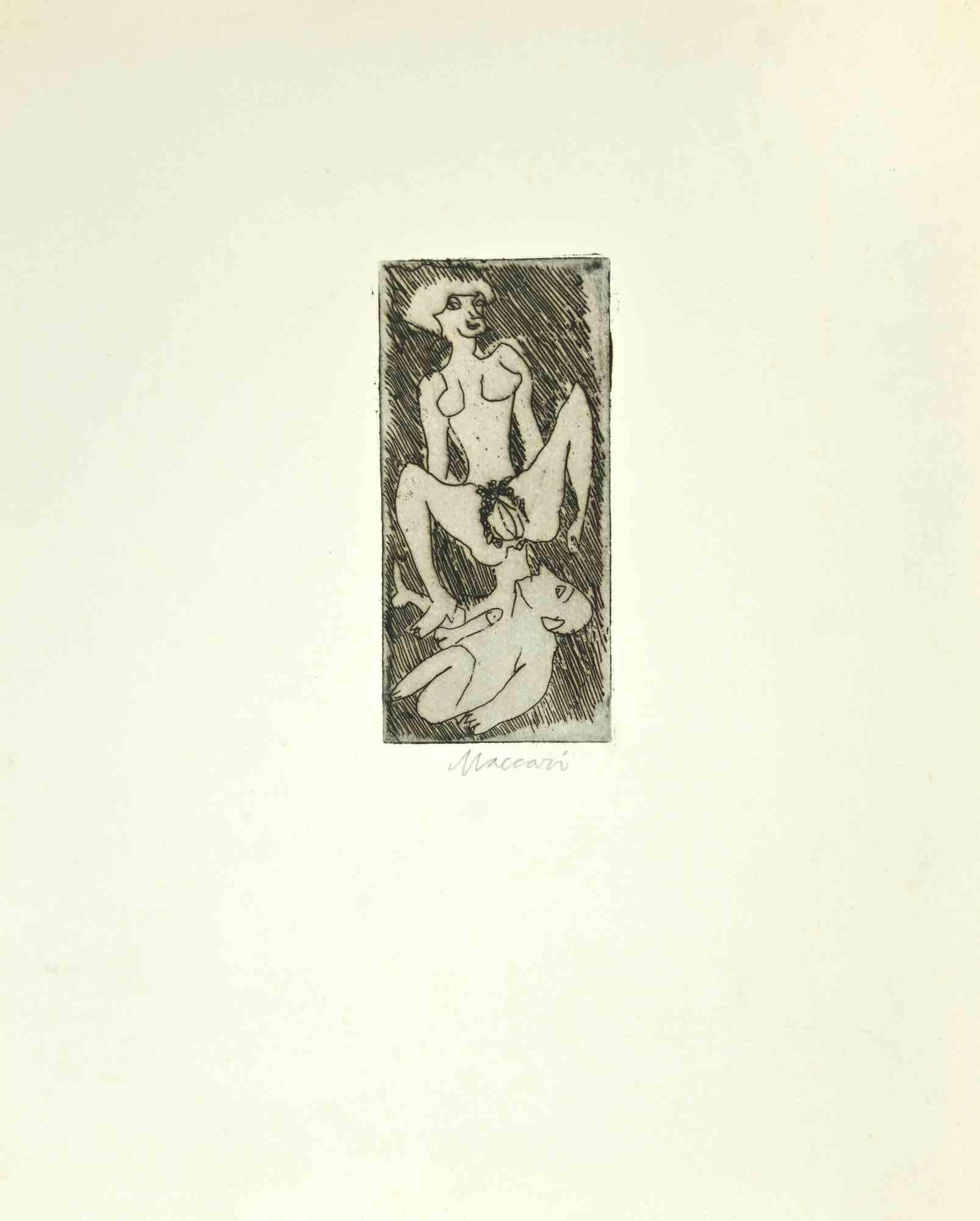 Erotic Scene is an Etching and Drypoint realized by Mino Maccari in the Mid-20th Century.

Hand-signed in the lower part.

Good conditions.

Mino Maccari (Siena, 1924-Rome, June 16, 1989) was an Italian writer, painter, engraver and journalist,