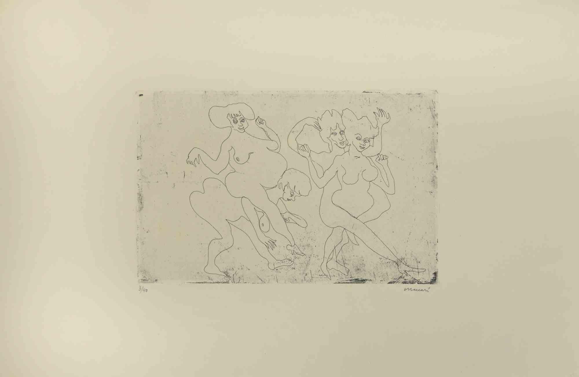 Figures is an Etching and Drypoint realized by Mino Maccari in the Mid-20th Century.

Hand-signed in the lower right part.

Numbered. Edition,3/40.

Good conditions.

 

Mino Maccari (Siena, 1924-Rome, June 16, 1989) was an Italian writer, painter,
