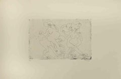 Figures - Drypoint by Mino Maccari - Mid-20th Century