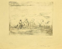 Antique Figures - Etching on Paper by Mino Maccari - 1928