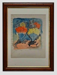 Magic Creatures -  Lithograph by Mino Maccari - Mid-20th Century