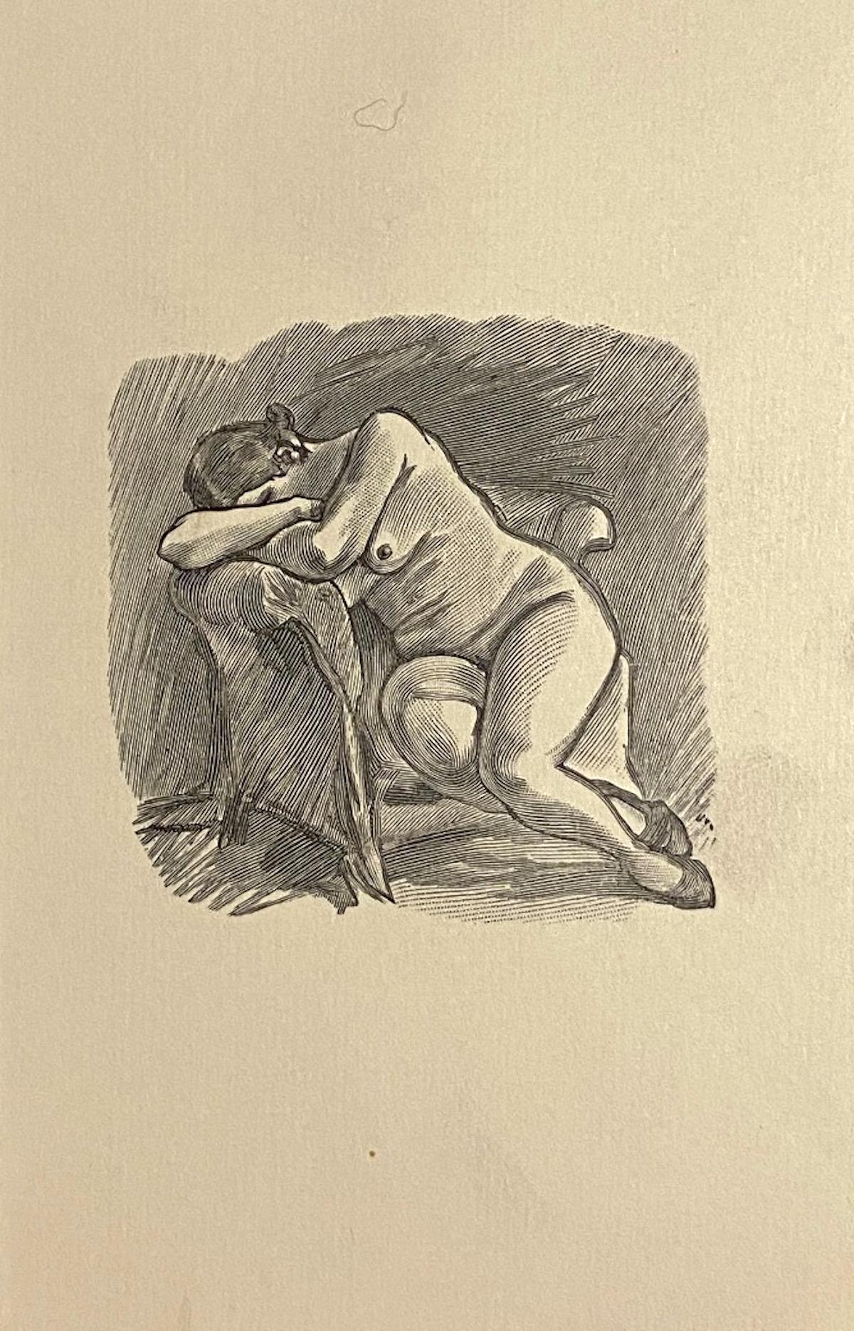 Nude of Woman is an original modern artwork realized the 1950s by the Italian artist Mino Maccari (Siena, 1898 - Rome, 1989).

Original zincography on Ivory paper. Image Dimensions: 16 x 10 cm

Excellent conditions.

This  artwork is fresh and the