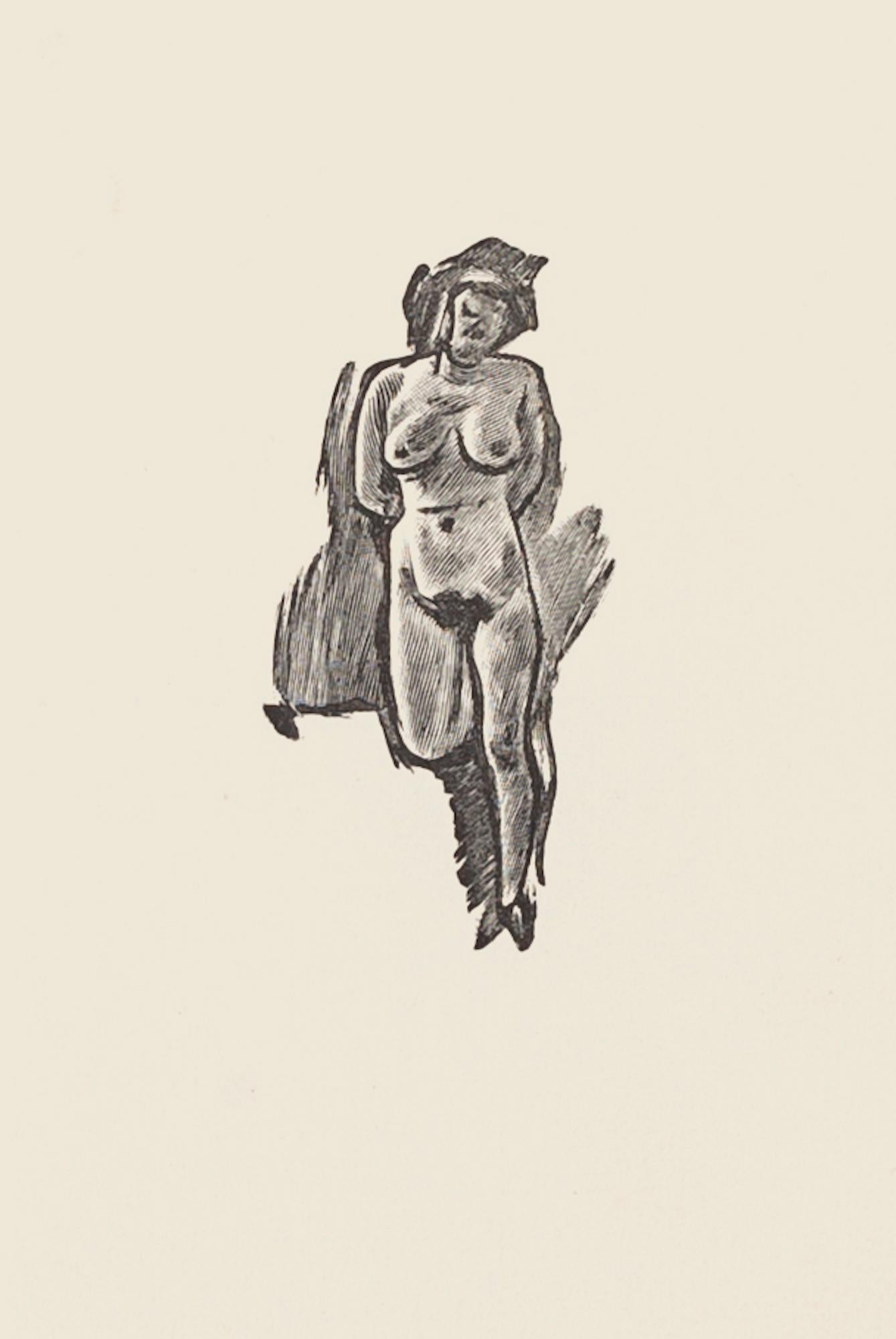 Nude is an original zincography artwork realized by Mino Maccari.

Included a white Passepartout: 49 x 34

The state of preservation is very good.




The artwork represents a nude standing woman, characterized by strong and confident strokes.

Mino