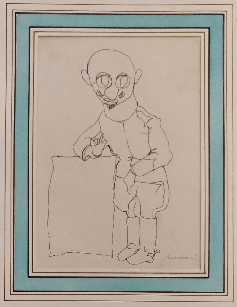 Portrait of D’Annunzio - 1930s - Mino Maccari - Drawing - Modern