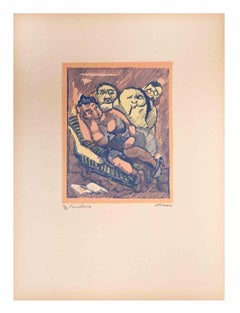 Proustian- Print by Mino Maccari - Mid-20th Century