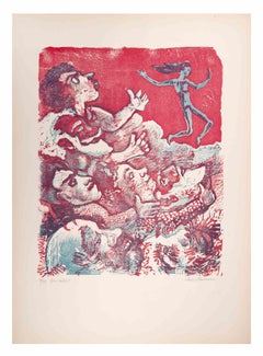 Quo Vadis? - Print by Mino Maccari - Mid-20th Century