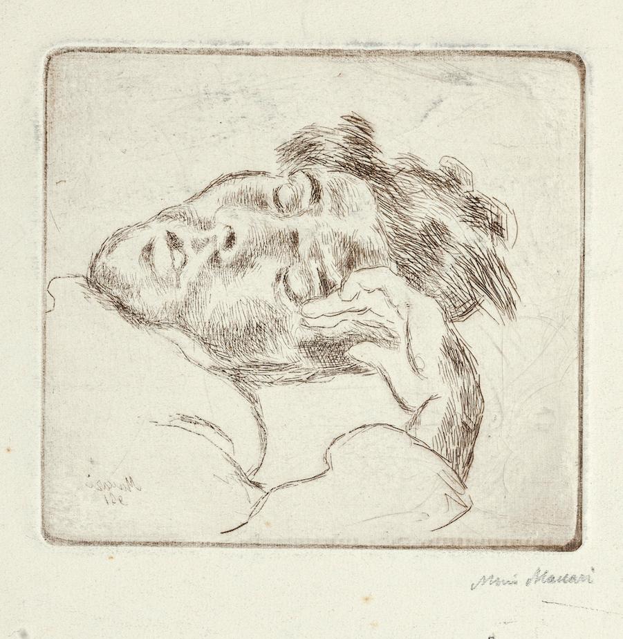 Sleeping Man is an original modern artwork realized in the first decades of the XX Century by the Italian artist Mino Maccari (1898-1989).

Original etching on paper.

Hand-signed in pencil by the artist on the lower right corner: Mino Maccari.