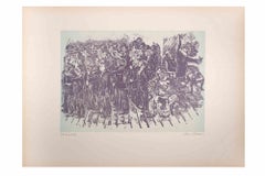 Vintage The Ceremony - Woodcut Print by Mino Maccari - Mid-20th Century