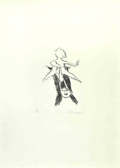 The Dance – Radierung von Mino Maccari – Mitte des 20. Jahrhunderts