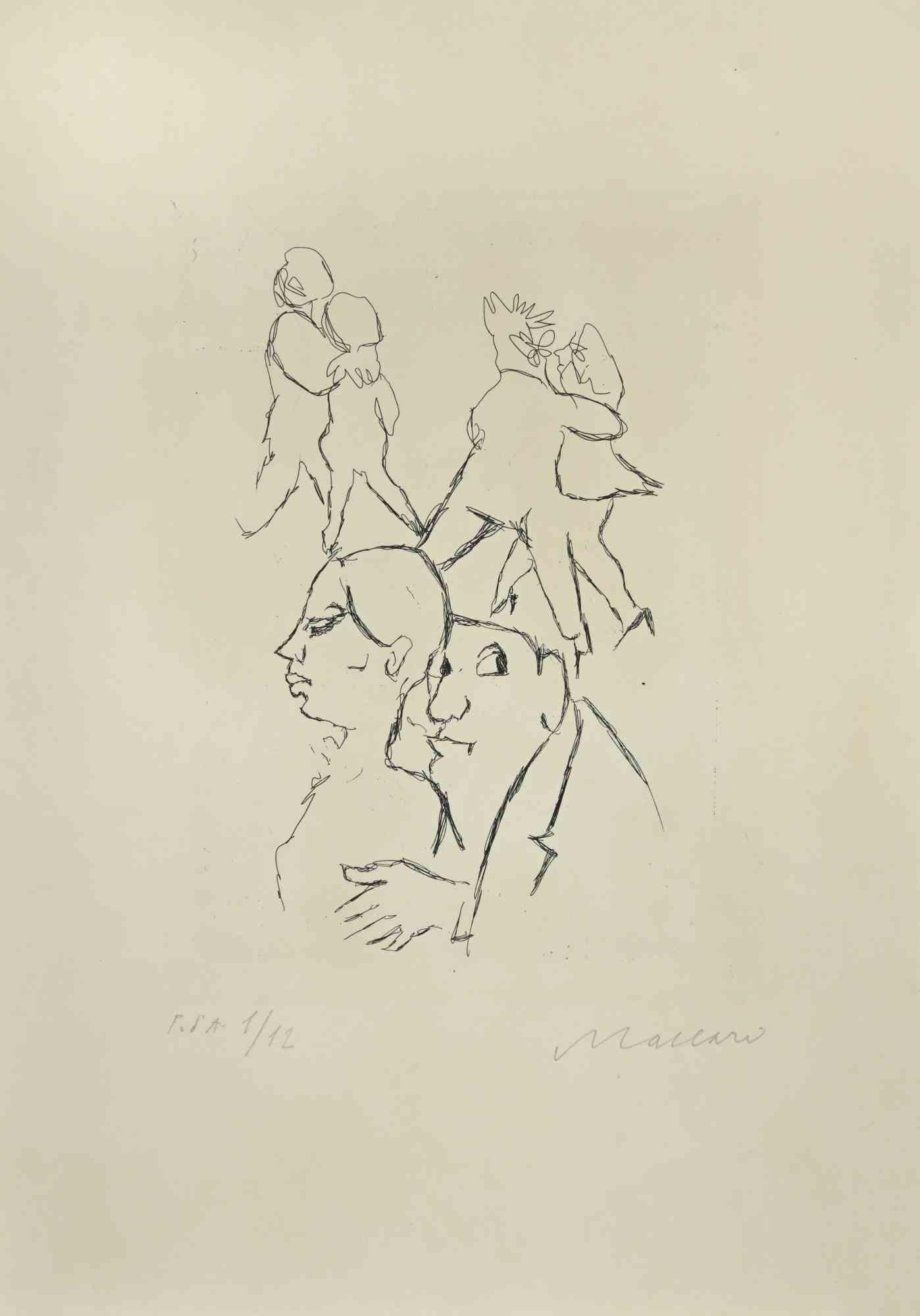 The Dance is an Etching and Drypoint realized by Mino Maccari in the Mid-20th Century.

Hand-signed in the lower right part.

Artist's proof. Edition,1/12.

Good conditions.

Mino Maccari (Siena, 1924-Rome, June 16, 1989) was an Italian writer,