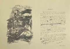 Le journal - Impression lithographique de Mino Maccari - 1944