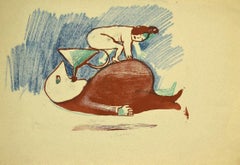 The Funnel – Lithographie auf Papier von Mino Maccari – 1930er Jahre