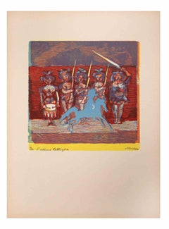 The Last Fight - Print by Mino Maccari - Mid-20th Century