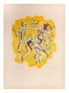 The Last Tango - Woodcut Print by Mino Maccari - Mid-20th Century